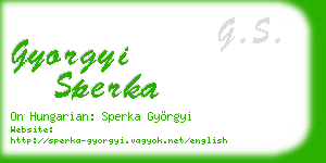 gyorgyi sperka business card